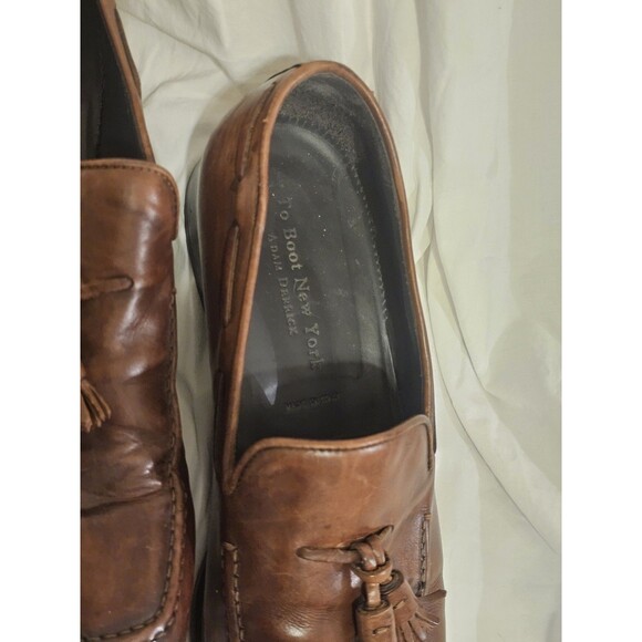 To Boot New York Adam Derrick Men\'s Italian Leather Tassel Loafers Brown Sz 10.5 main image 5